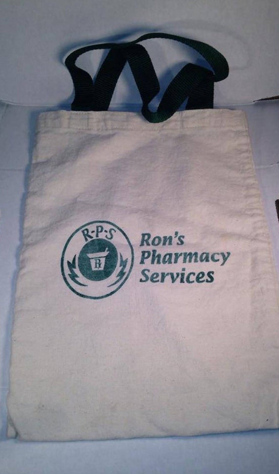 Ron's Pharmacy Graphic Tote Bag - Vintage Tote bag