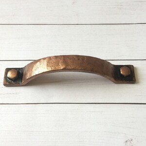 Hammered Copper Distressed Rustic Drawer Pull Shabby Chic