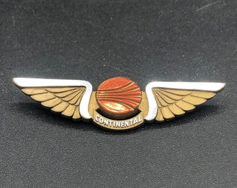 Continental Airlines Vintage Airplane Airline Junior Pilot Wings Pin