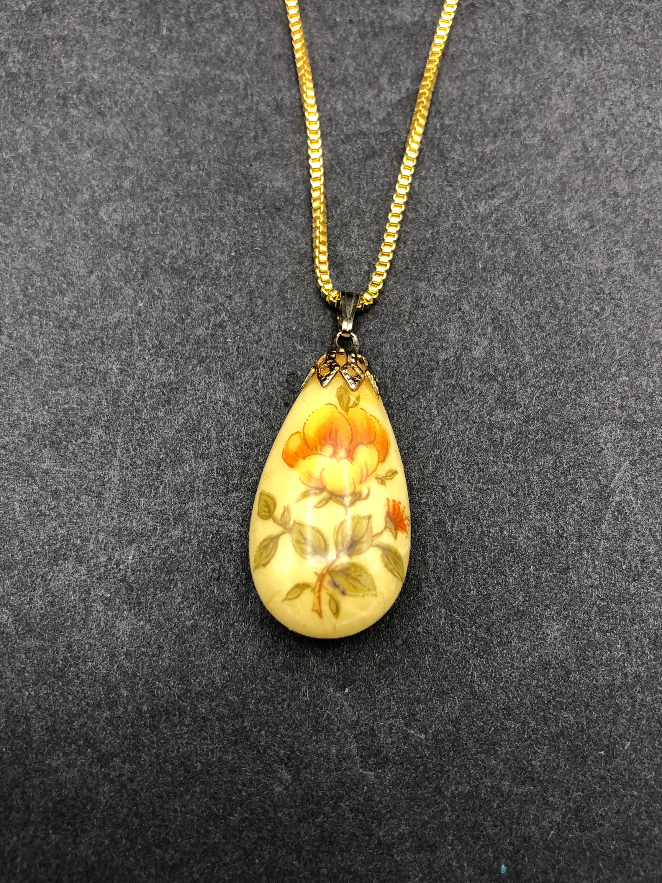 Mid Century Modern Vintage Jewelry Necklace Boho Floral Flower Etsy