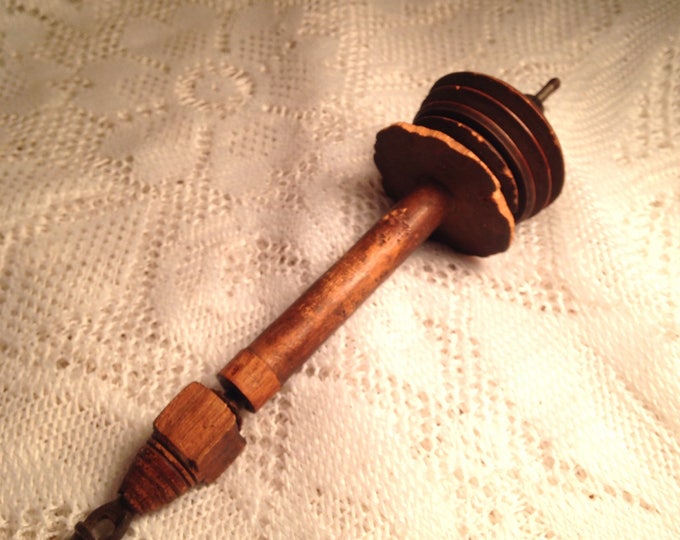 Wooden Antique Spinning Wheel Flyer Bobbin Etsy