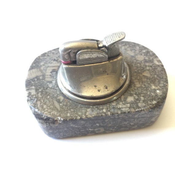 Stone Cigarette Lighter Holder Vintage Coffee Table Singapore Stone Cigarette Lighter Holder Vintage, Coffee Table Lighter