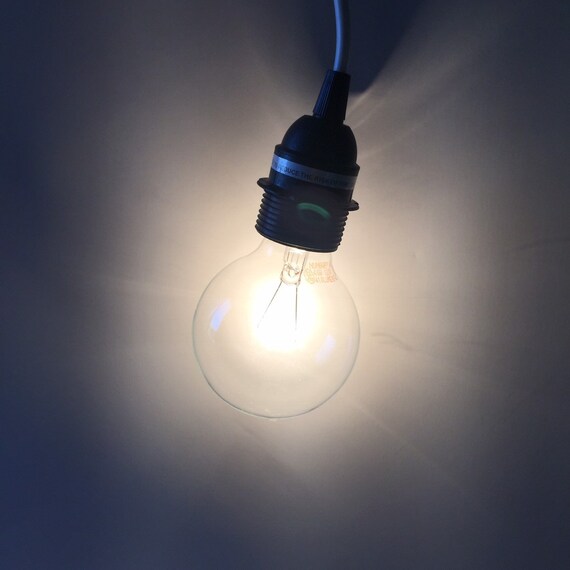 Plug in Pendant Light 15ft White Includes Edison Bulb Modern