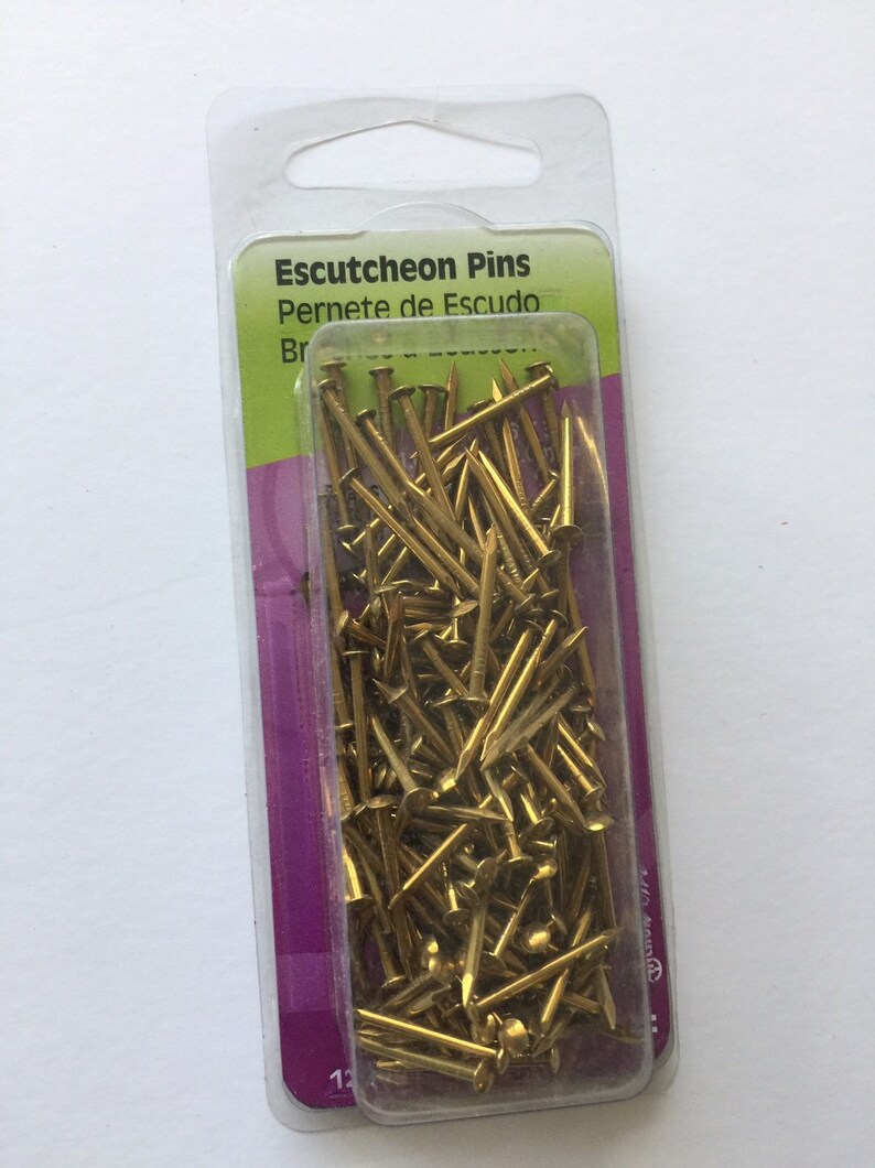 Anchor Brass Escutcheon Pins Nail Nails 16 X 3/4 Etsy