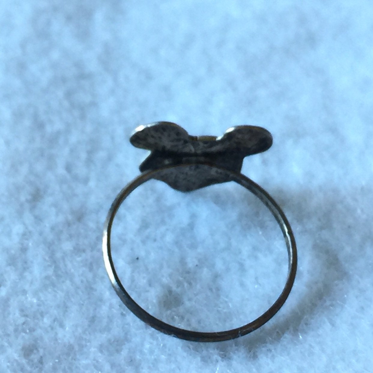 Vintage Mickey Mouse Ring Enamel Sterling Silver 1960