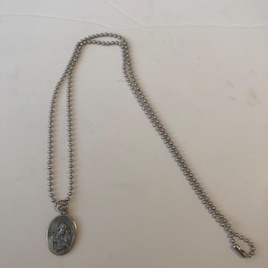 Vintage Saint Joseph Religious Medal Made in Italy Vintage Religious Medal, Vintage Saint Joseph Pendant, Necklace, Vintage Catholic