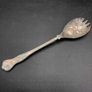 Large Silver Plate Serving Spoon Vintage Serving Spoon England