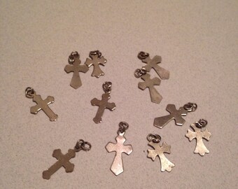 Lot of Cross Charms Jewelry Supplies