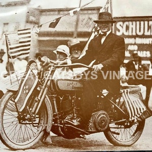 Vintage Harley Davidson Motorcycle Print Antique Harley Davidson