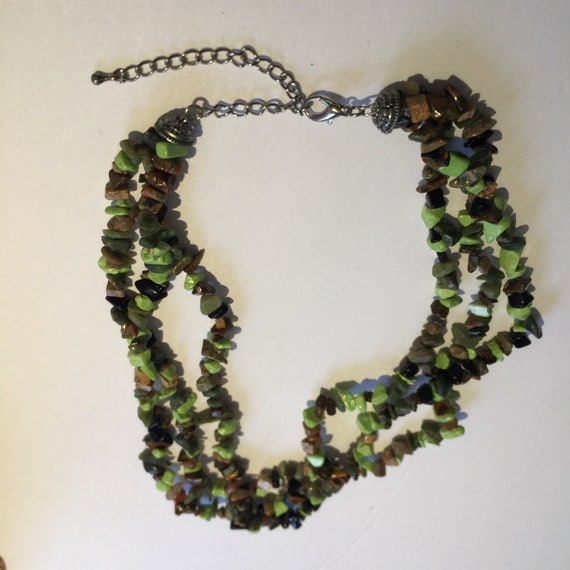 Boho Natural Stone Multi Stone NecklaceTurquoise … - image 5