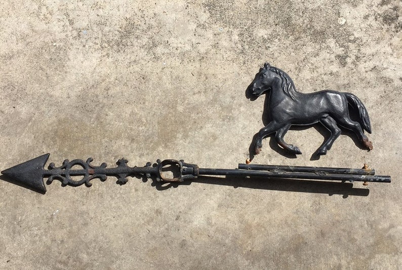 Antique Racing Horse Weathervane Barn Farmhouse Wind Vane Etsy