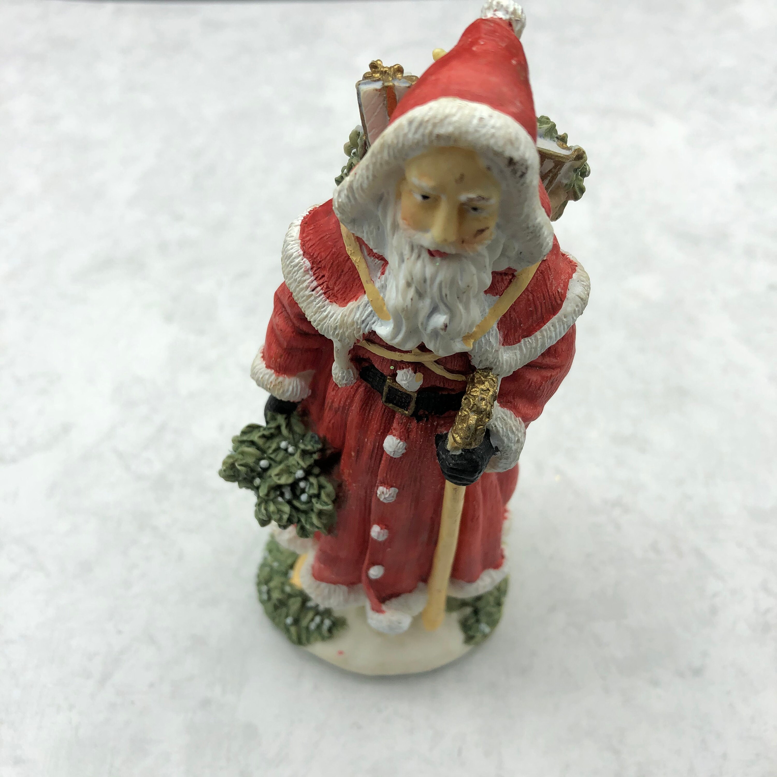 Figurine Père Noël en bois barbe grise Boltze - La déco 2B