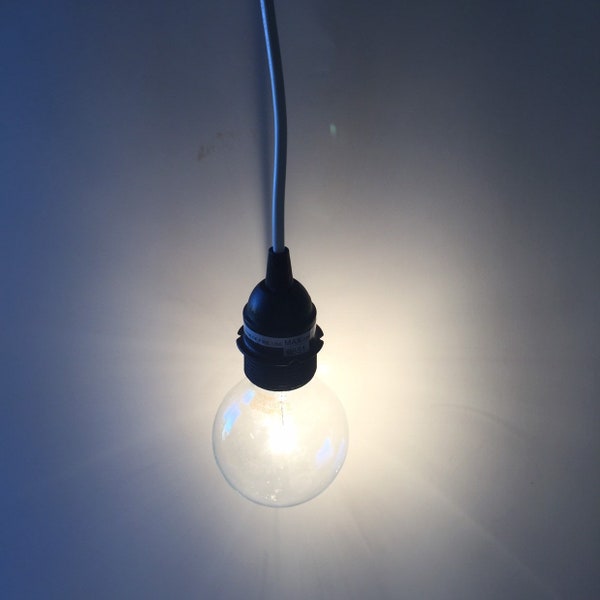 Plug In Pendant Light 15ft White Includes Edison Bulb Modern Hanging Light- Industrial Light plug in Lighting Antique Light