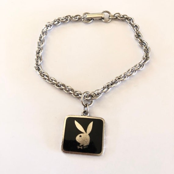 Bracelet Rare Playboy Original Vintage 1963 Black… - image 4