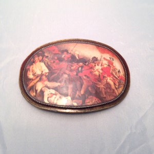 American Revolution History Battle Belt Buckle image 1