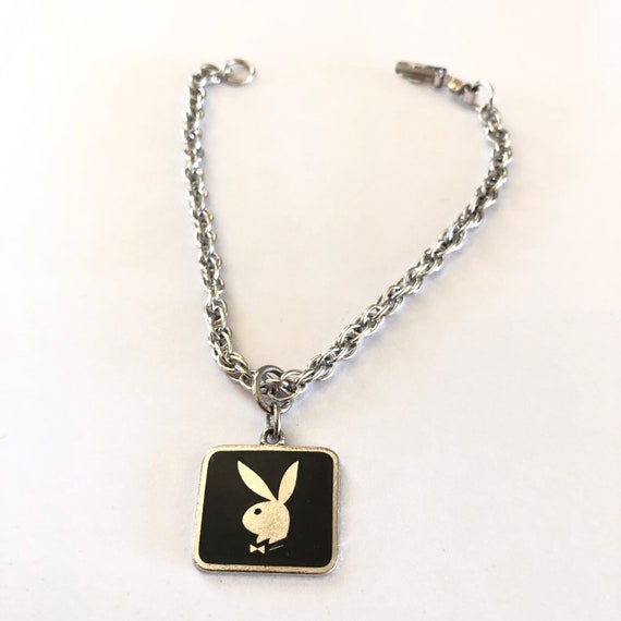 Bracelet Rare Playboy Original Vintage 1963 Black… - image 2