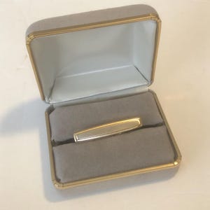 Vintage Tie Clip Bar Clasp Designer Hickok Mid Century Silver Gold Gift for Him