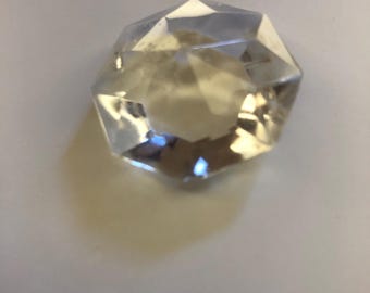 Antique Large Crystal Chandelier Octagon Prisms Lamp Prisms Crystal Crystals