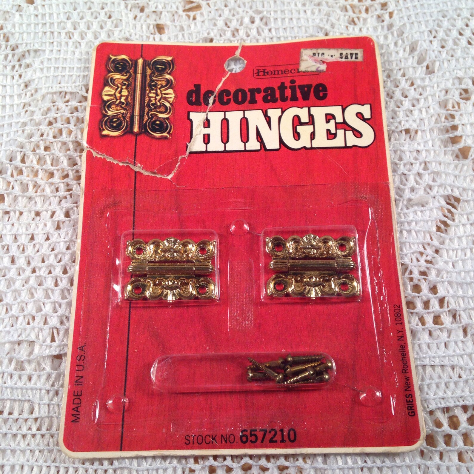 Vintage Jewelry Box Brass Hinge Hardware Set 2 Small Etsy