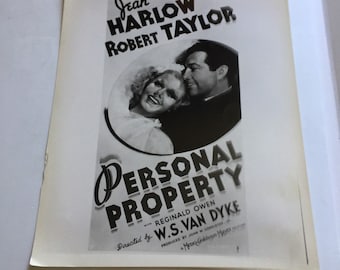 Jean Harlow Vintage Studio 8x10 Foto publicitaria antigua estrella de cine imagen Pinup Girl