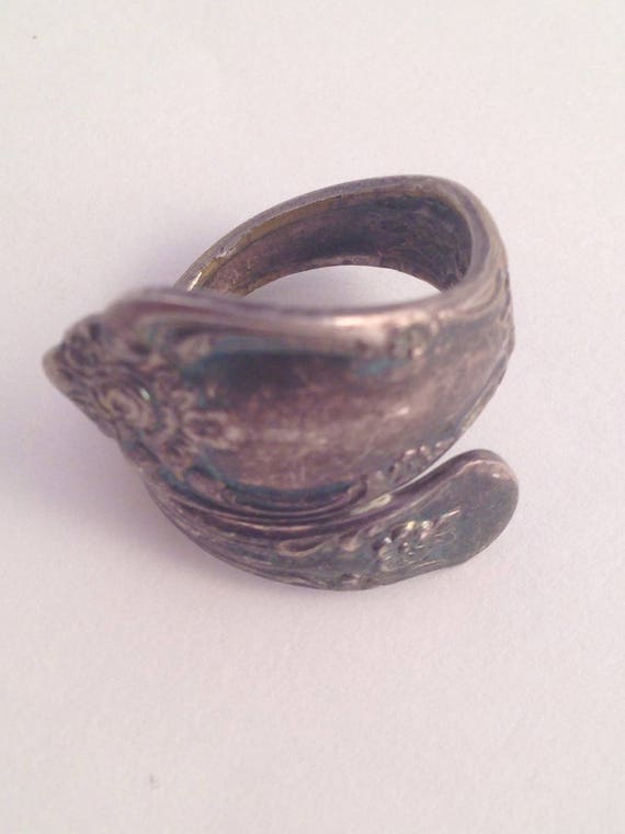 Vintage sterling spoon ring sterling silver ring w
