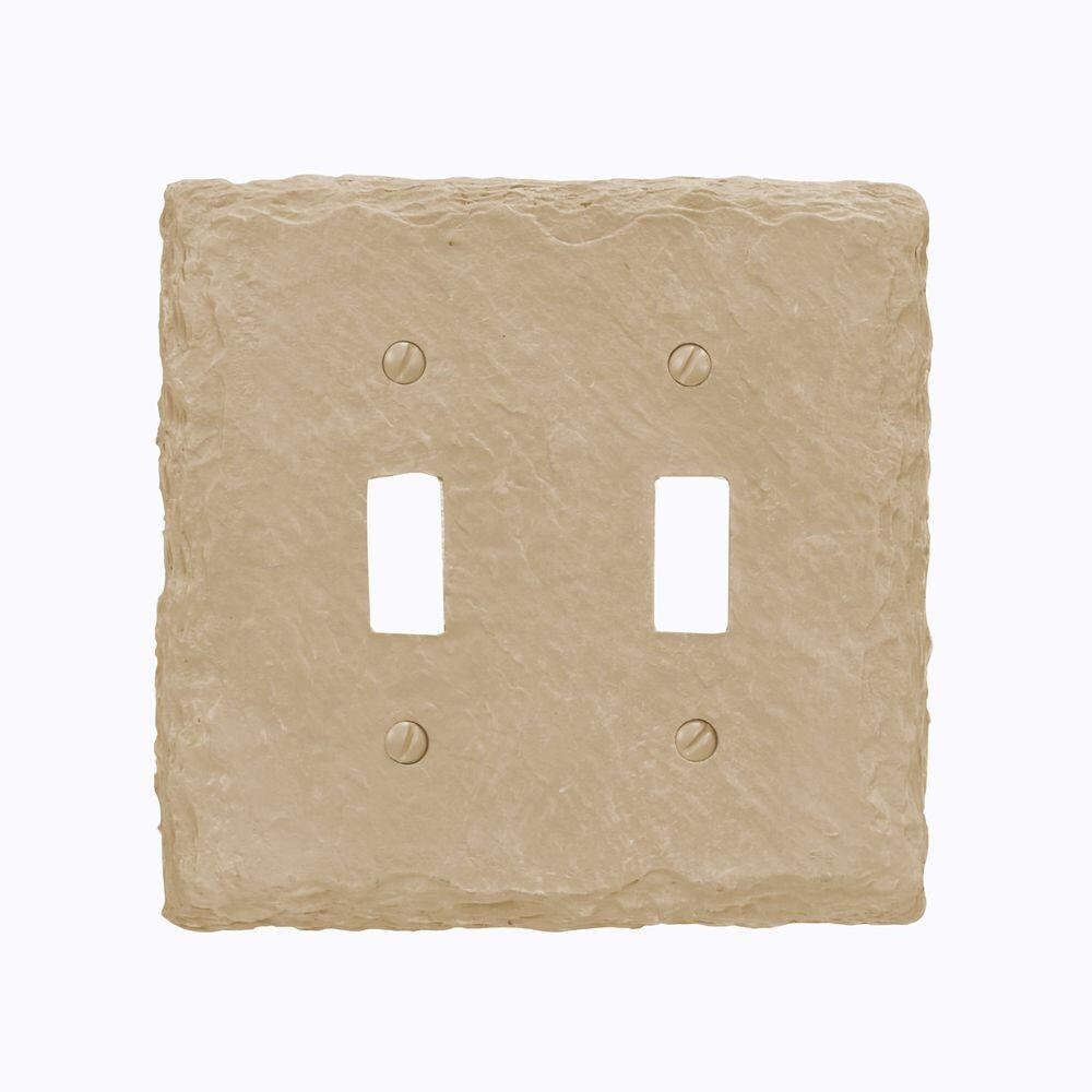 Almond Color Faux Slate Double Wall Switch Cover Decorative Etsy