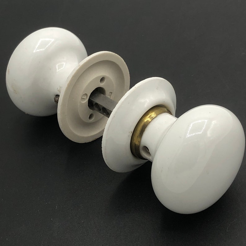 White Ceramic Door Knob Door Handles Knobs Door Etsy