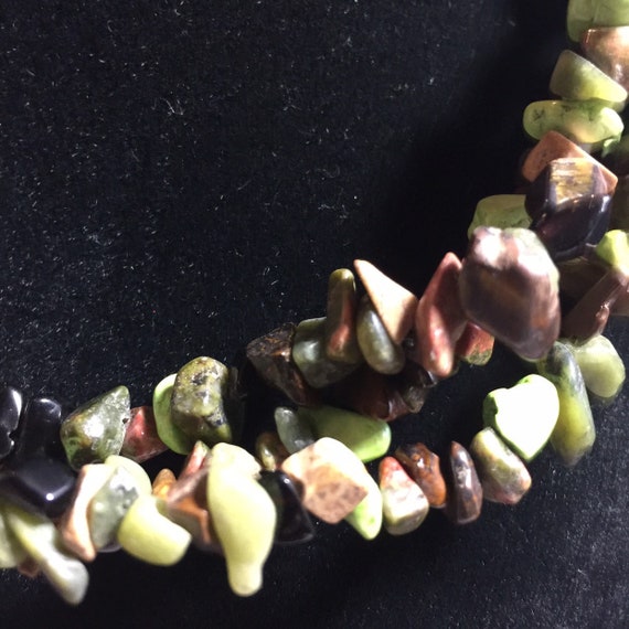 Boho Natural Stone Multi Stone NecklaceTurquoise … - image 3