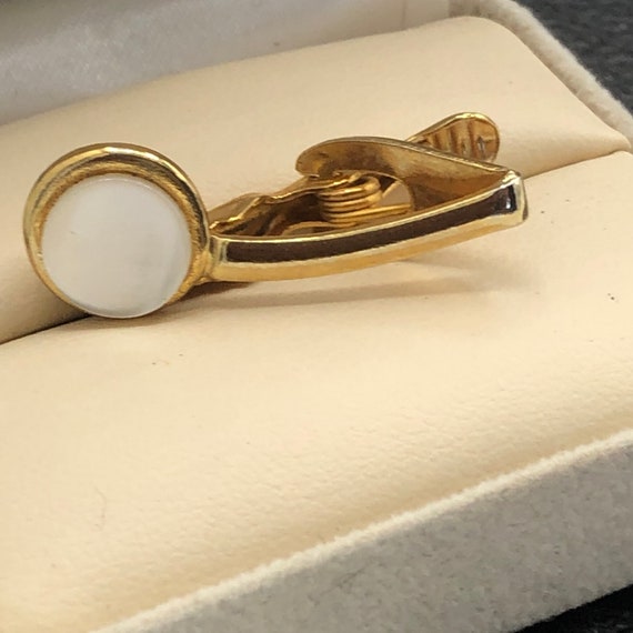Vintage Pearl MOP Tie Bar Pin Mid Century Tie Bar… - image 3
