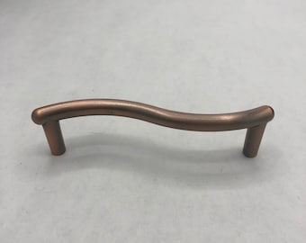 Drawer Pull Copper Modern Curved MCM Look