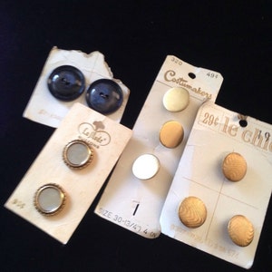 Gold Vintage lot of Buttons 1950&#39;s