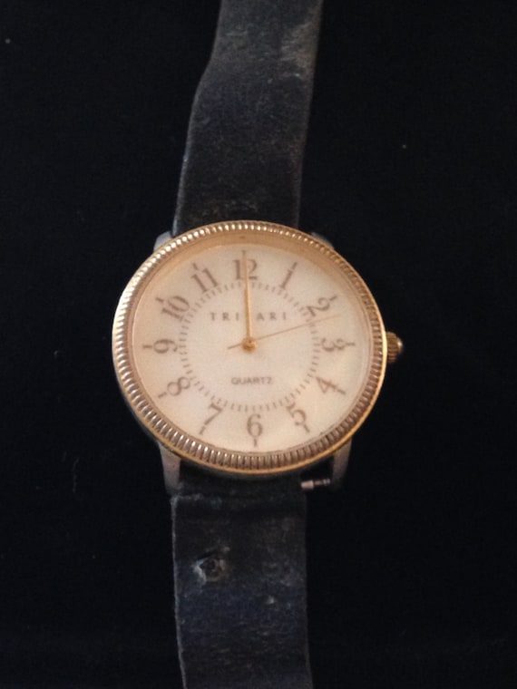 Vintage Trifari Watch Ladies Men's Large Watch De… - image 1