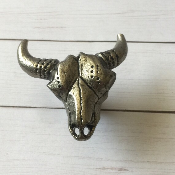 Retro Steer Cowboy Drawer Pulls Drawer Bin Pull Metal Etsy