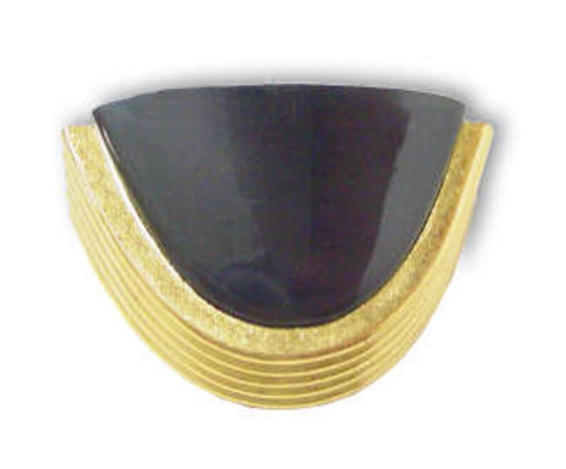 Art Deco Black and Brass Knobs Dresser Drawer Pulls Etsy