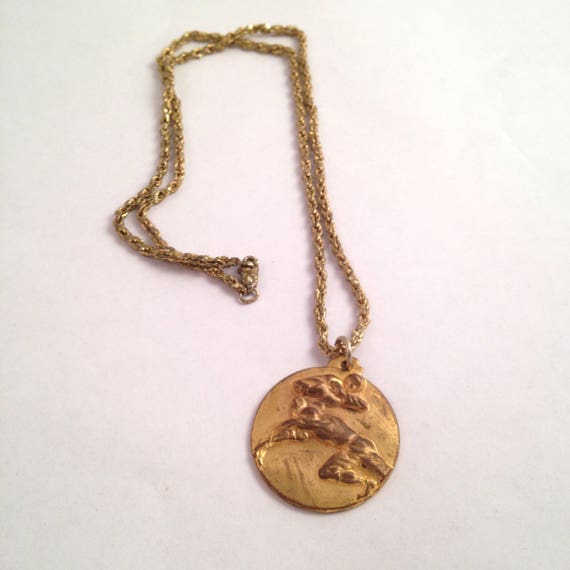 Vintage Football Pendant Necklace - image 2