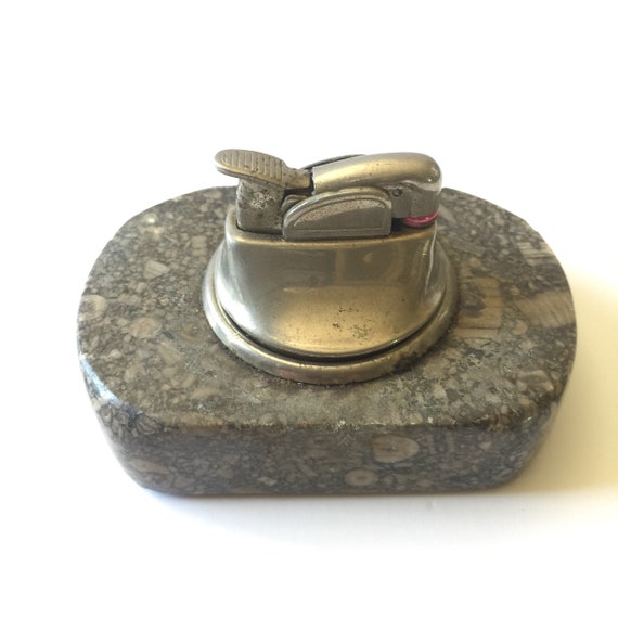 Stone Cigarette Lighter Holder Vintage Coffee Table Singapore Stone Cigarette Lighter Holder Vintage, Coffee Table Lighter
