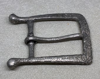 Vintage Pewter Large Belt Buckle Rockabilly Rustic Western Collectible