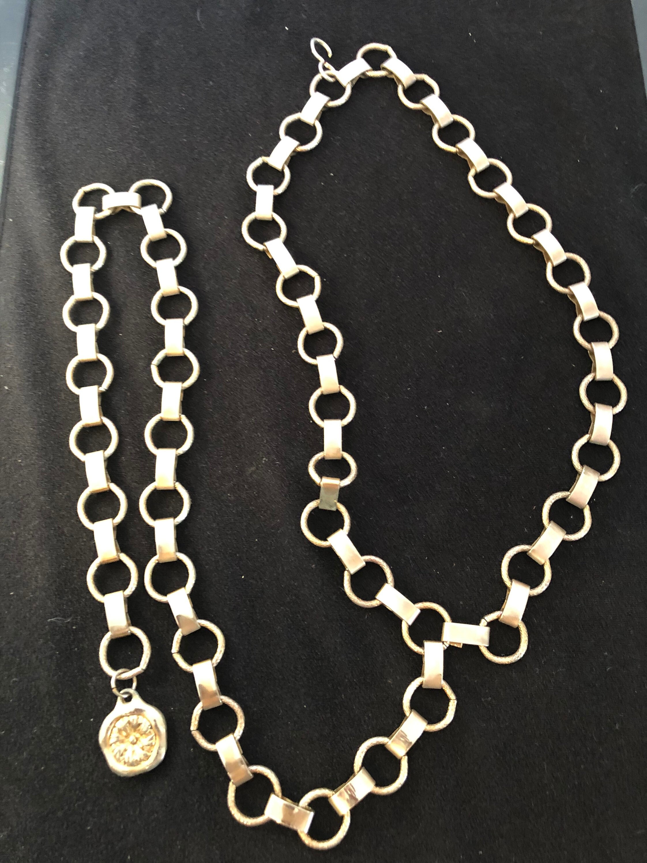 Vintage Gold Geometric Metal Chain Necklace Belt - Etsy display picture 1