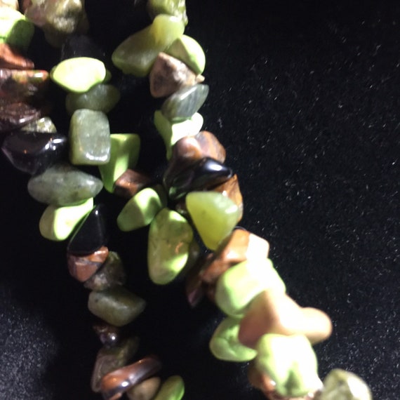 Boho Natural Stone Multi Stone NecklaceTurquoise … - image 2