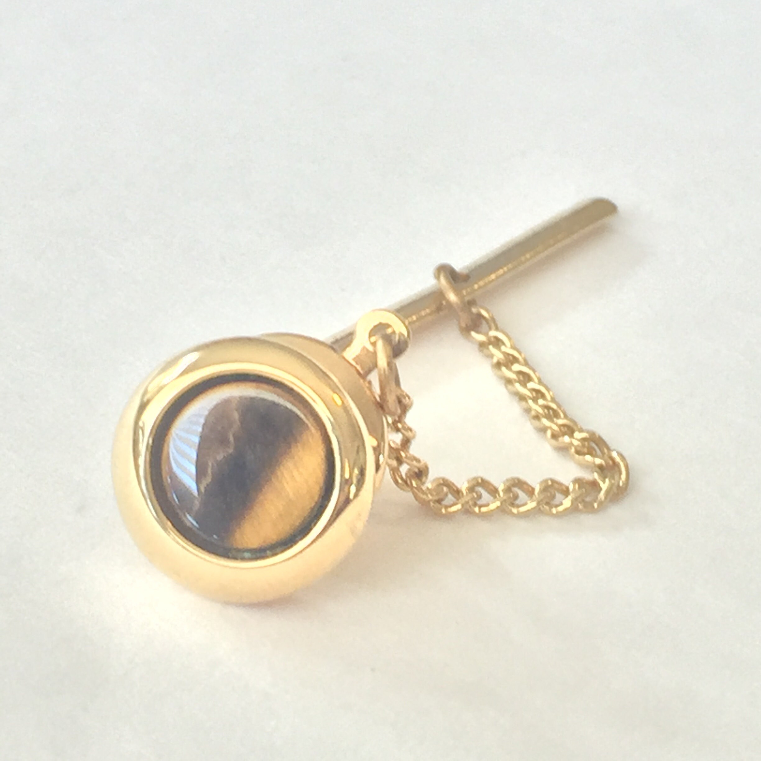 Tie Tack with chain, Tie Clip, Tie Bar, Hand Made Unique Design, Men's  Wedding Jewellery, Gift for him husband, Man Dad gifts