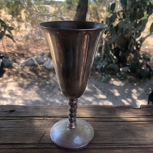 Vintage Goblet Gothic Barware Silver Home Decor