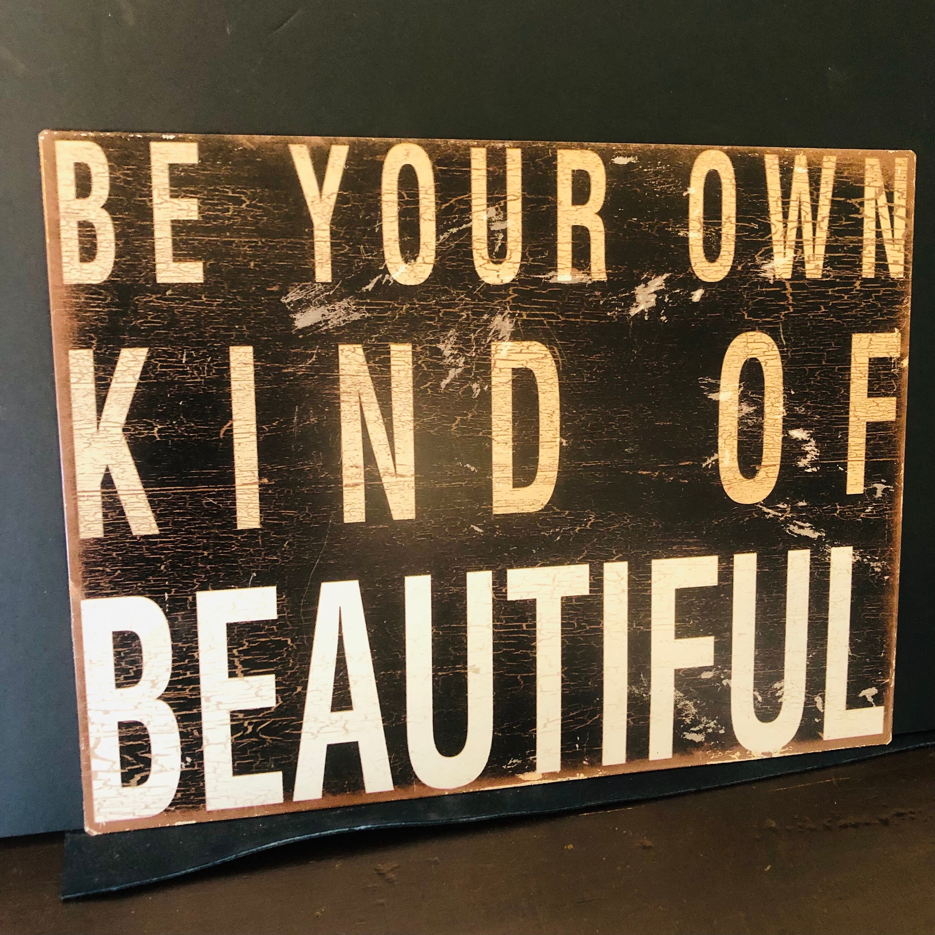 Distressed Sign Be Your Own Kind Of Beautiful Sign Home Wall Decor Gift Metal Retro Sign