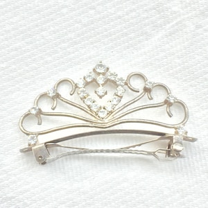 Vintage Hairclip Barette French Style Clip Barette Hair Accessories Rhinestones