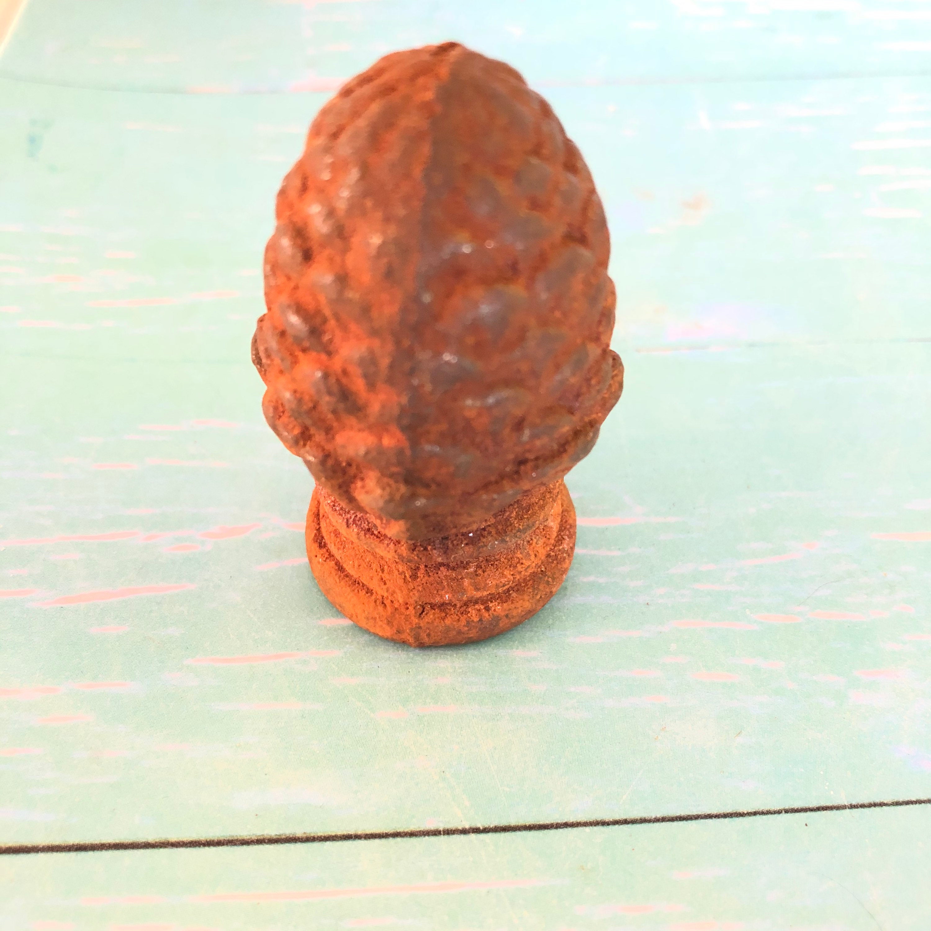 Antique Top Ornamental Wrought Cast Iron Pineapple Finial Gothic Decor
