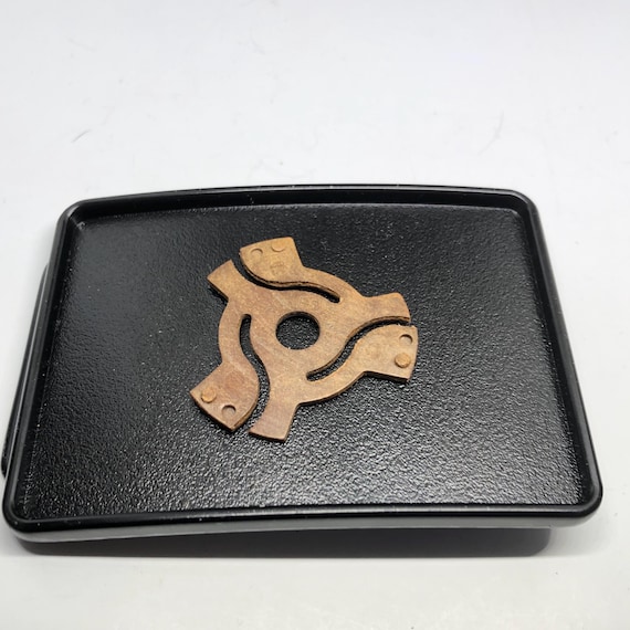 Vintage 45 RPM Vinyl Record 45 RPM Record Adapter Belt Buckle Unique View 2