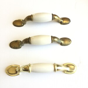 Vintage White Gold Kitchen Cabinet Knobs Dresser Drawer Pulls Handles Drawer Knobs Handle