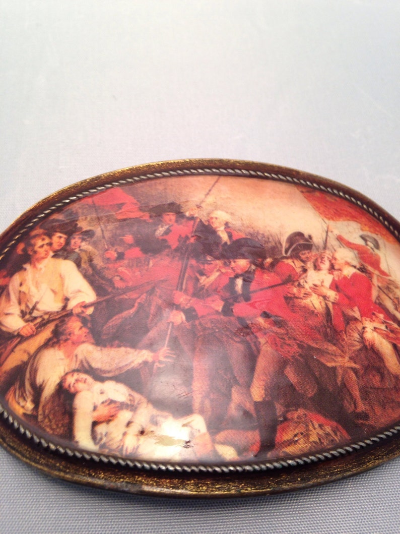 American Revolution History Battle Belt Buckle image 3