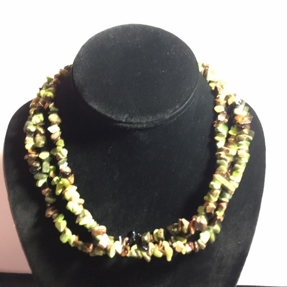 Boho Natural Stone Multi Stone NecklaceTurquoise … - image 1