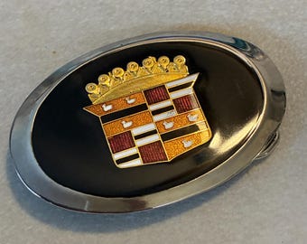 Cadillac Emblem Logo Vintage Belt Buckle Large Caddy Crest