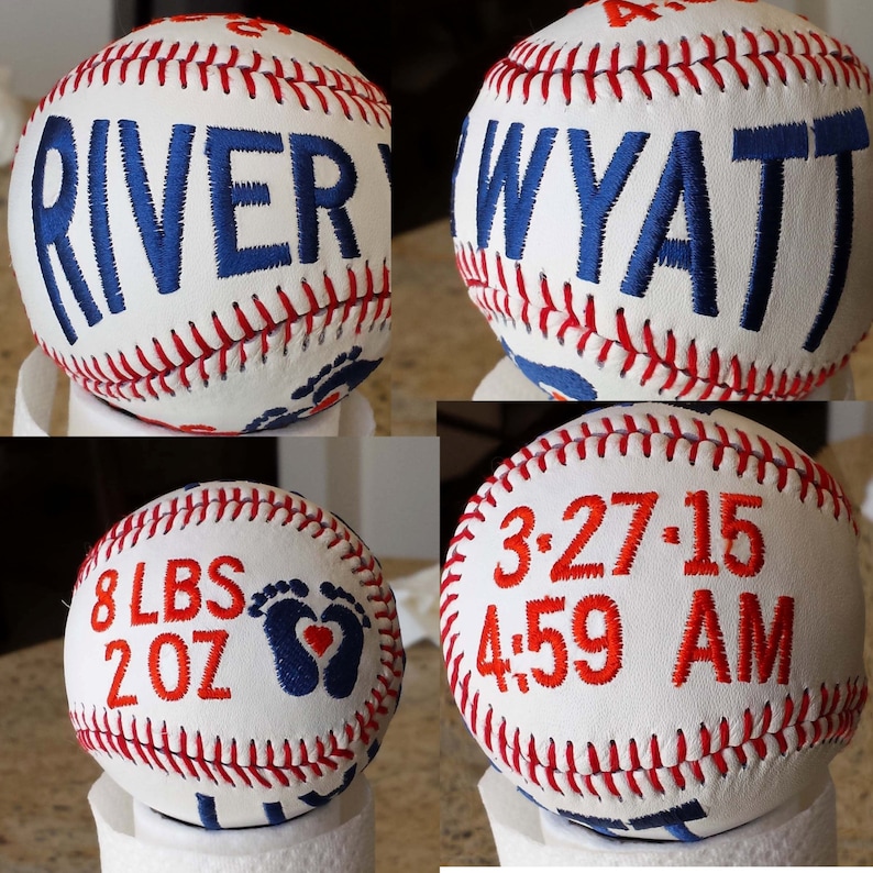 baseball birth announcement